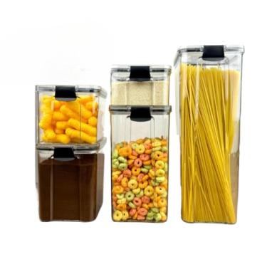 Imagem de Kit De Potes HerméTicos Para Cozinha - Organizador De Mantimentos Para Dispensa E ArmáRio(Kit 6-5 Potes)