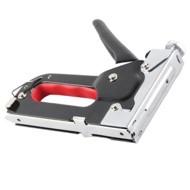Imagem de Cryfokt Pistola de Grampo 3 Em 1 Com Capacidade de 600Nails Com Recurso de Pregagem Rápida para Estofados e Molduras para Fotos, Estrutura Espessa de Aço Carbono, Adequada para Grampos de Rack e