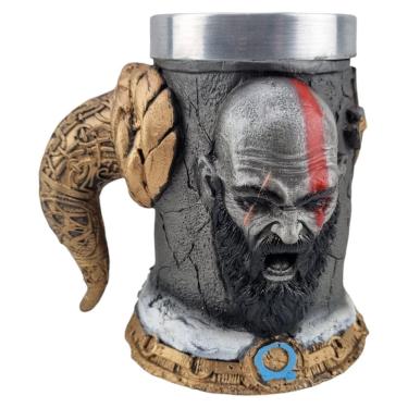 Imagem de Caneca Inox 3D Kratos God Of War Ragnarok 500Ml Chopp