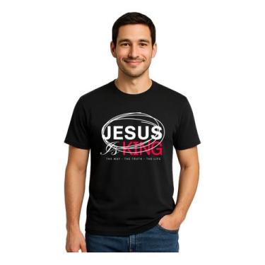 Imagem de Camiseta Masculina Algodão Cristã Fé Religião Gospel Jesus - Evangélic