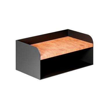 Imagem de Mesa De Cabeceira Suspensa Preta Em Aço Linha Home Padrão Morphi Design 45Cm - Cor: Preto