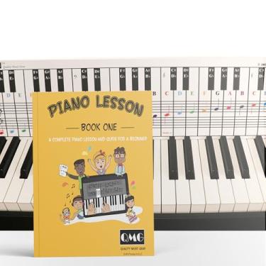 Imagem de Tabela de notas de piano e teclado e nota colorida completa, lições de música e livro de guia para crianças e iniciantes; projetado e impresso nos EUA