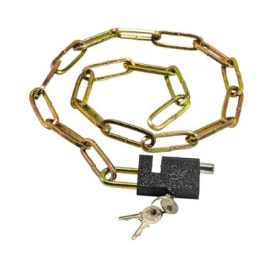 Imagem de Vaveren Cadeado de corrente para engate de reboque, cadeado à prova de ferrugem, corrente de segurança para bicicleta, correntes de trava de porta espessadas