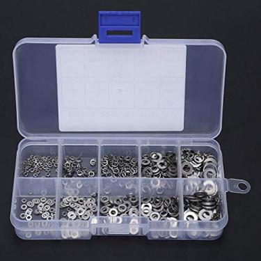 Imagem de Kit de Junta de Mola de Arruela Plana de Aço Inoxidável Anti Corrosão Resistente à Ferrugem 500 Peças para Manutenção