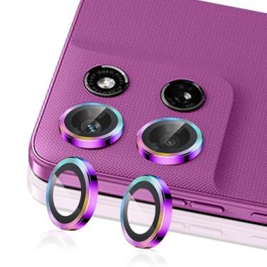Imagem de Luchantle 2 conjuntos para Motorola Moto G 5G 2026 protetor de lente de câmera, vidro temperado 9H, acessórios de decoração de anel de metal (multicolorido)