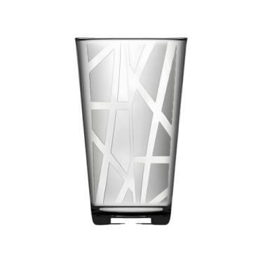 Imagem de Conjunto 6 Copos de Vidro, Design Texturizado, 310ml, 13cm x 7,5cm, Transparente Cristalino, para Água, Sucos e Drinks