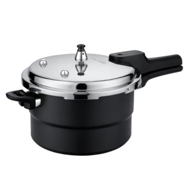 Imagem de Panela de Pressão Aço Inox Fundo Triplo com Sistemas de Segurança, Compatível com Indução e Gás, Válvula de Controle e Fechamento Seguro (4 Litros)