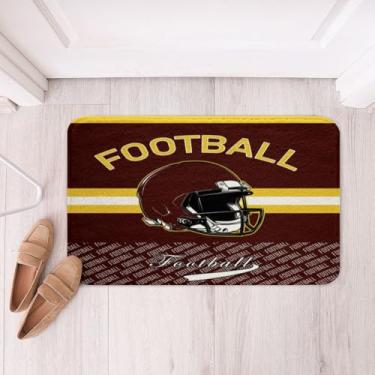 Imagem de Feelyou Tapetes de banheiro de futebol Washington tapetes de microfibra futebol cidade acessórios de banheiro esportes jogos tapetes antiderrapantes 40,6 cm x 61 cm macio