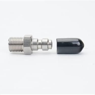 Imagem de TUXING Adaptador de plugue de desconexão rápida de 8 mm 1/20.3 cm NPT Rosca macho Paintball Conexões 1 peça/lote
