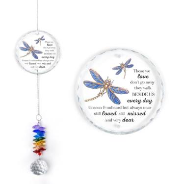 Imagem de GIFTELIX Enfeite de vidro para apanhador de sol – Those We Love Don't Go Away – Presentes de simpatia para a perda de entes queridos – Lembrança de luto – Criador de arco-íris de cristal – Decoração