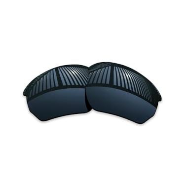 Imagem de MYCOURAG Lentes de reposição polarizadas com proteção UV para óculos de sol Oakley Flak Beta OO9363 – Preto sólido polarizado