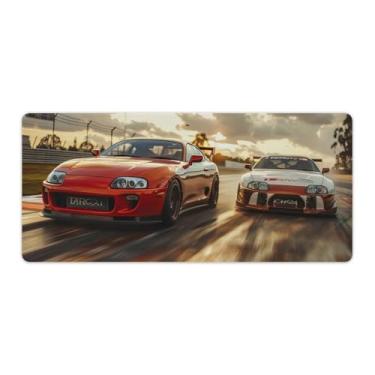 Imagem de HouLaiZhe Tapete de mouse para jogos de carro esportivo Sup JDM grande base de borracha antiderrapante acessórios de computador laptop suprimentos bloco de escrita para escritório casa 40 x 90 cm