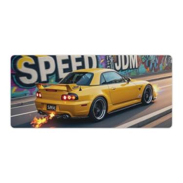 Imagem de HouLaiZhe Speed ​​JDM Car S2000 Spitfire Cool Gaming Mouse Pads JDM Car Desk Pads Grandes Mousepads para teclado de mesa Computador Mat40x90 cm