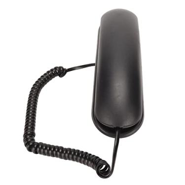 Imagem de Generic Telefone Fixo Com Fio, Função Mudo Rediscagem Plug and Play Som Claro Botões Grandes Telefone de Parede para Hotel para Casa (#11)