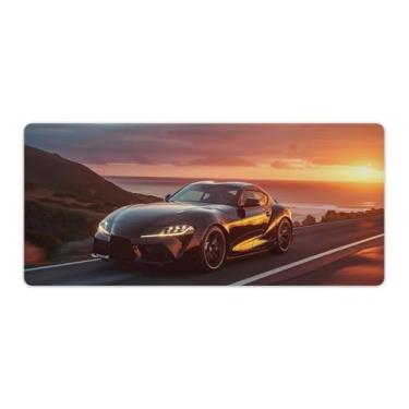 Imagem de HouLaiZhe Speed ​​JDM Sup Sunset Cool Large Gaming Mouse Pads Tapete de Mesa Base de Borracha Antiderrapante Laptop Acessórios de Computador Suprimentos Bloco de Escrita para Escritório Casa 40 x 90