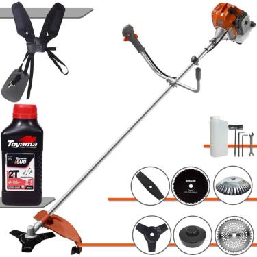 Imagem de Cortador de Grama Profissional À Gasolina Tekna RL520ACNTK 52cc 2HP 9.000rpm Roçadeira Multifuncional Com 6 Opções de Cortes + ÓLEO TOYAMA 2T