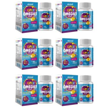 Imagem de Kit Com 06 - Super Ômega 3 Infantil 90 Cápsulas Mastigavéis Ekobé-Unissex