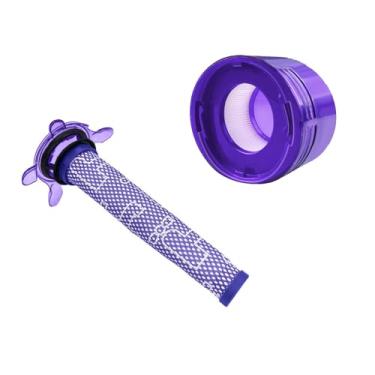 Imagem de ZLiT Filtro de vácuo para colchão Dyson V8 FOCUS robô aspirador de pó parte de substituição do filtro dianteiro traseiro (filtro frontal e traseiro)