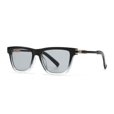 Imagem de Óculos de Sol Degradê UV400 Masculino Armação Grande Feminino para Esportes ao Ar Livre, Corrida e Ciclismo, CINZA