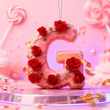 Imagem de Decorações de Dia dos Namorados de cristal A-Z, enfeites de Natal feitos à mão com letra rosa, decoração de carro e casa - decoração de acrílico escolar, ideias de troca de presentes para amigos, sala