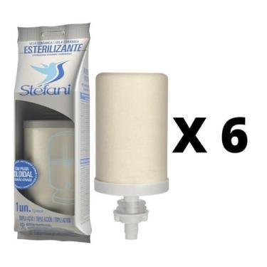 Imagem de Vela para Filtro de Barro Stéfani Tripla Ação 06 Unidades - Cerâmica S