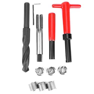 Imagem de AUNMAS Kit de Inserção de Reparo de Rosca Métrica, 11 Unidades M16x1.5 de Aço Inoxidável Chave de Torneira de Broca Torcida Ferramenta de Inserção de Torneira para Reparo de Rosca
