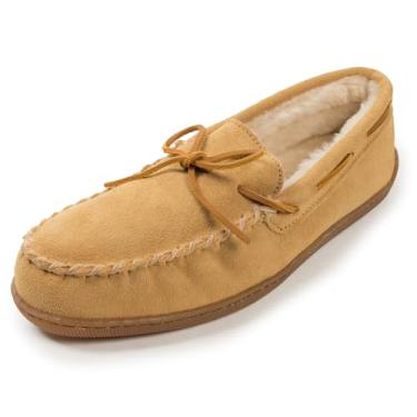 Imagem de Pantufa masculina Minnetonka com forro felpudo, Tan, 9.5