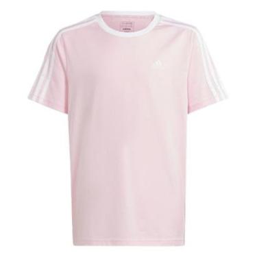 Imagem de Camiseta Infantil Adidas Algodão Folgada Essentials Três Listras Boyfriend Feminina-Feminino