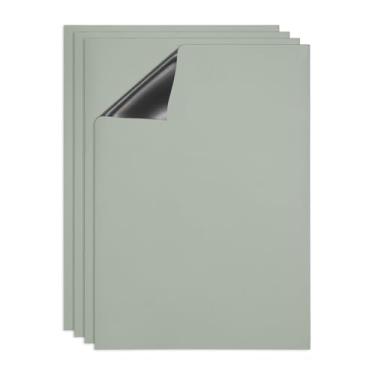 Imagem de PATIKIL Quadro apagável a seco, pacote com 4 ímãs A4, quadro branco, calendário de geladeira, quadro magnético, material de escritório para casa, cozinha, geladeira, mesa, parede, cinza