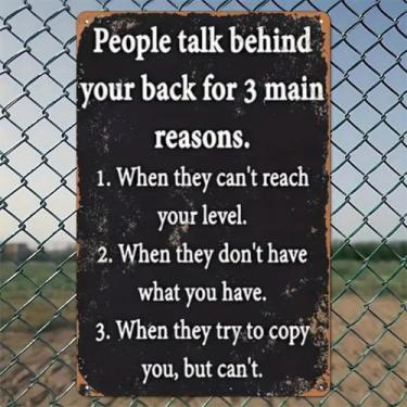 Imagem de Três razões principais pelas quais arte de parede de alumínio rústico e placa de metal - 20 x 30 cm vintage decoração interna e externa para casa, escritório, café, quintal e jardim, fazenda