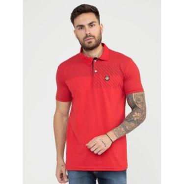 Imagem de Camiseta Masculina Trup Sea Polo Com Detalhes em Couro Premium Tendência Casual-Masculino