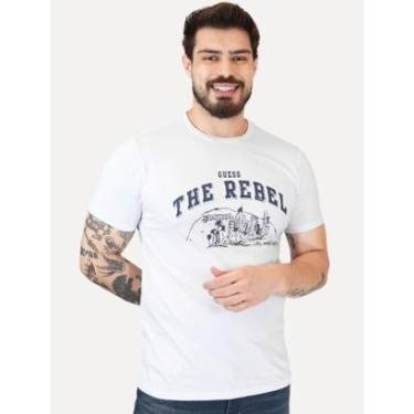 Imagem de Camiseta Guess Masculina Los Angeles The Rebel Branca-Masculino