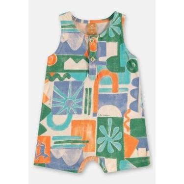 Imagem de Macaquinho Bebê com Estampa Abstrata Up Baby-Masculino