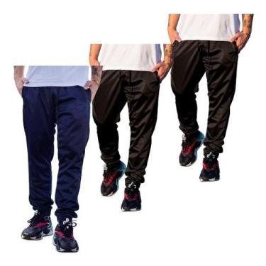 Imagem de Kit 3 Calças Jogger Malha Premium Neymar Inverno 2 Bolso 001 - J94 Con