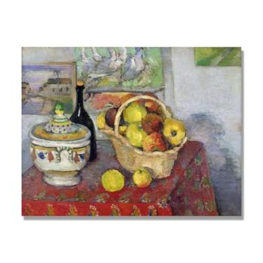 Imagem de NHLDZYH Arte em tela vintage de frutas mortas, pintura clássica de cozinha country, decoração de parede de casa de fazenda quente para sala de jantar e cozinha. B02. 60 x 80 cm - 23,7 x 31,5 pol