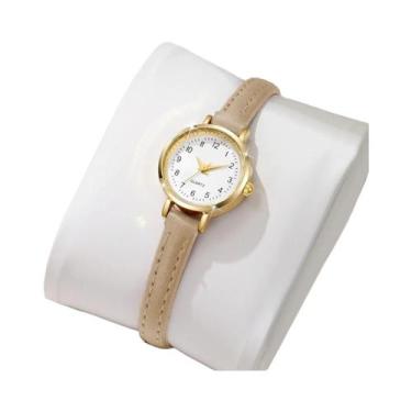 Imagem de Relógio De Moda Feminino Com Pulseira De Couro E Mostrador Pequeno, Pr
