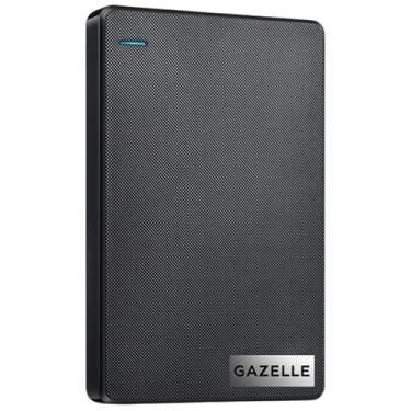 Imagem de GAZELLE Disco rígido externo portátil ultrafino de 500 GB de alta velocidade - 2 em 1 tipo C e USB 3.0, compatível com PC, Mac, laptop, PS4, Xbox, iPad, tablet, celular (preto)