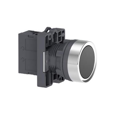 Imagem de Botão de redefinição plana XA2, botão de reinicialização plana, preto, 1NO+1NC | XA2EA25