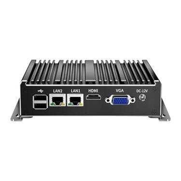 Imagem de UDPTCP Mini PC sem ventoinha, PC industrial, mini computador Dual Core N2840, 4K HD+VGA, 2Gigabit Ethernet, USB, Mini Desktop PC 2 RS232 COM, WiFi/Win10/Linux, SEM RAM, SEM SSD (SEM RAM SEM SSD)