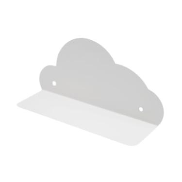 Imagem de Ｂｅｓｇａ Prateleira flutuante, estante suspensa, organizador de metal em formato de nuvem para cozinha e quarto, Branco