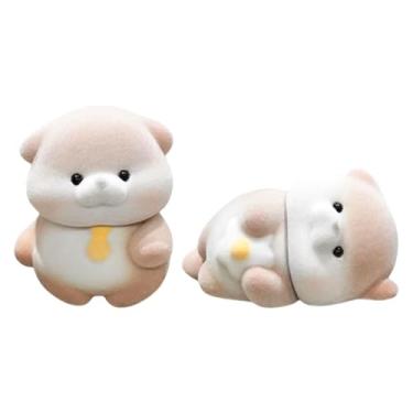 Imagem de Ｂｅｓｇａ 2x Estátuas Pequenas de Lontra para Decoração de de Computador - Engraçadas e Fofas - Coleção de Enfeites para Mesa, Painel de Carro e Entrada, Style B