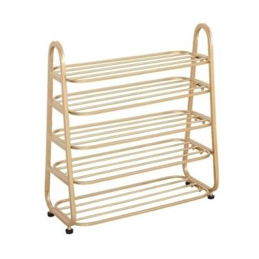 Imagem de HHHJQFAAT Sapateira 3/4/5 de nível livre para sapateiras, sapateiras com almofadas ajustáveis, organizadores de armazenamento de sapatos de metal para organizador de sapatos de entrada (tamanho: 100