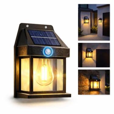 Imagem de Lâmpada de Parede Solar com Sensor de Movimento LED - Generico
