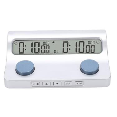 Imagem de Luocute Temporizador de Relógio de Xadrez, Temporizador de Xadrez Digital Profissional Com Configurações de Tempo Independentes Modo Silencioso para Jogo de Tabuleiro, Compatível Com