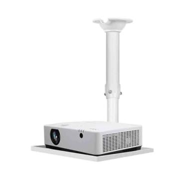 Imagem de KHUTRW3D Suporte para projetor, projetor doméstico, bandeja suspensa telescópica, suporte branco, sala de conferências, escritório, treinamento, moldura suspensa, suporte multifuncional para projetor