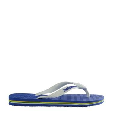 Imagem de Chinelo Brasil Logo, Havaianas, Adulto Unissex, Azul Naval, 43/44