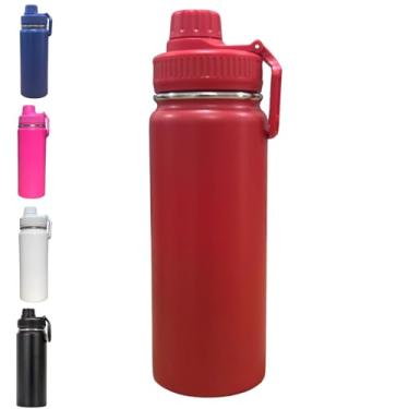 Imagem de Garrafa Térmica Inox 800ml Vacuum Água Gelada Por Mais Tempo (VERMELHO)