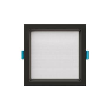Imagem de Painel De Led Embutir Stella S.deep Quadrado 20x20cm Super-recuado Dimerizável 10w Alto Irc93 - Preto 4000k Luz Neutra