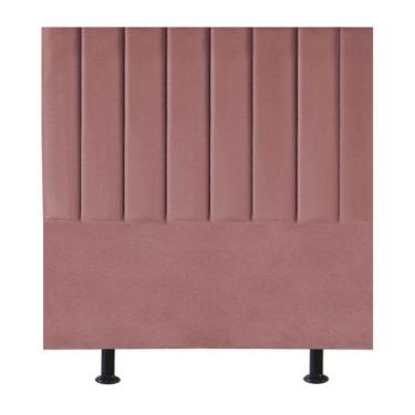Imagem de Cabeceira De Cama Solteiro Box 100 Cm Paolla Suede rosê