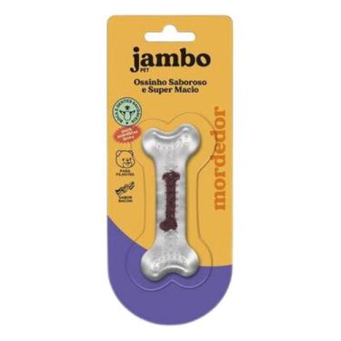 Imagem de Mordedor Osso Silicone Cães Filhotes Bacon P - Jambo Pet